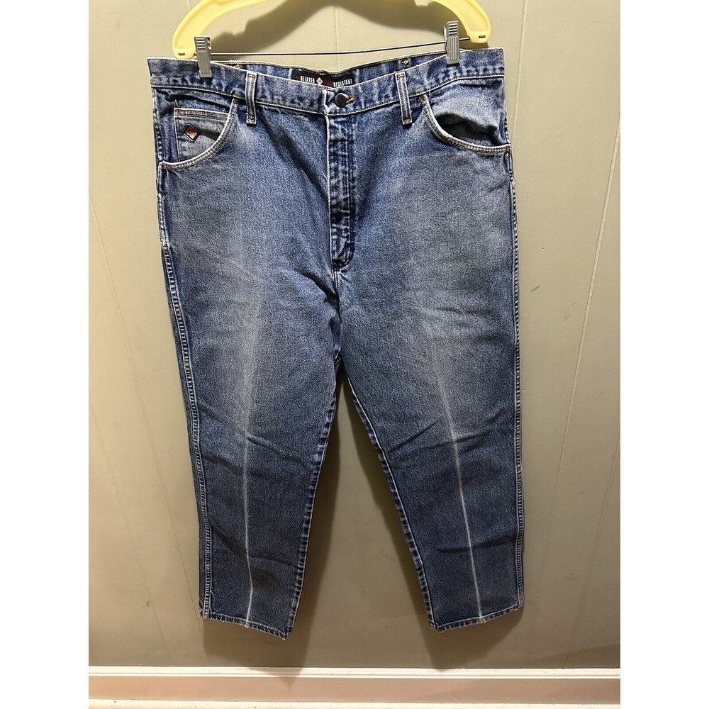 Wrangler FR Jeans Mens 40x32 Flame Resistant Blue Denim HRC2 2112 FR31MWZ EUC